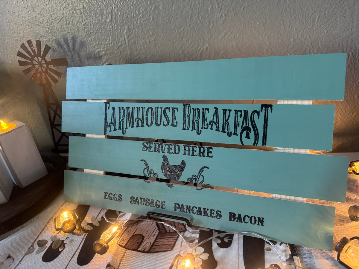 Hand Painted Wooden Sign