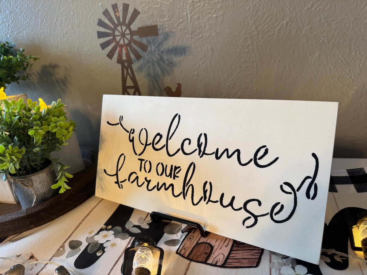 Hand Painted Wooden Sign