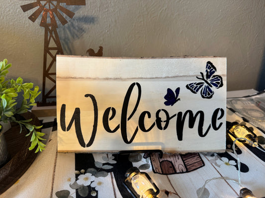 Hand Painted Welcome Sign