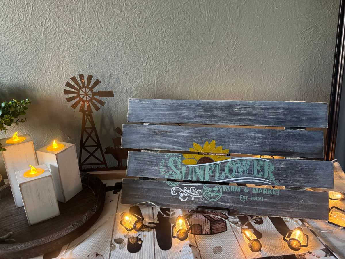 Hand Painted Wooden Sign