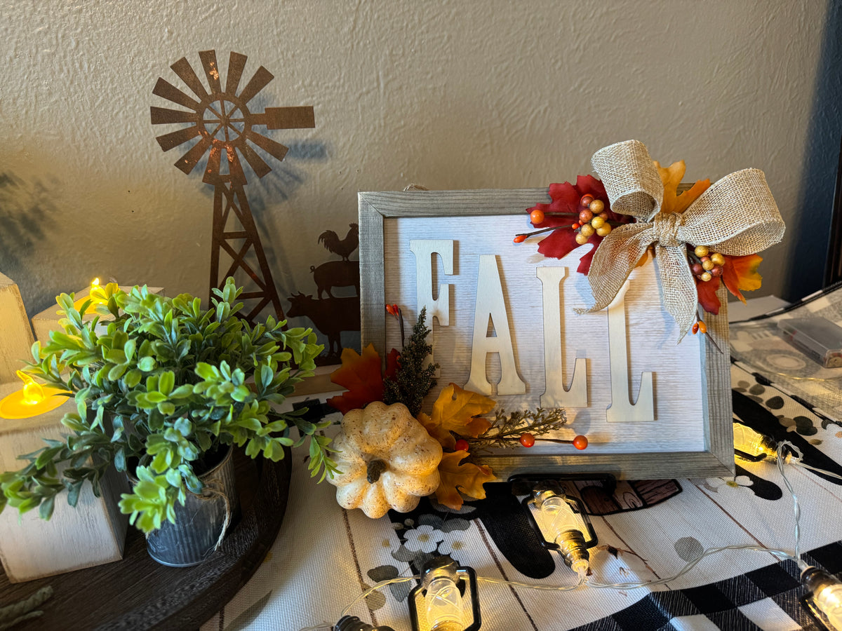 Wooden Fall Sign