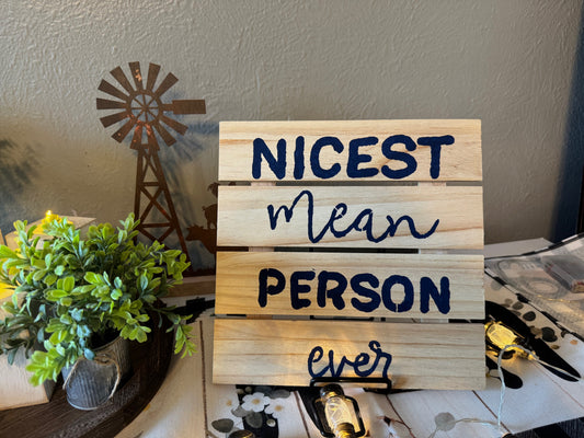 Hand Painted Wooden Sign