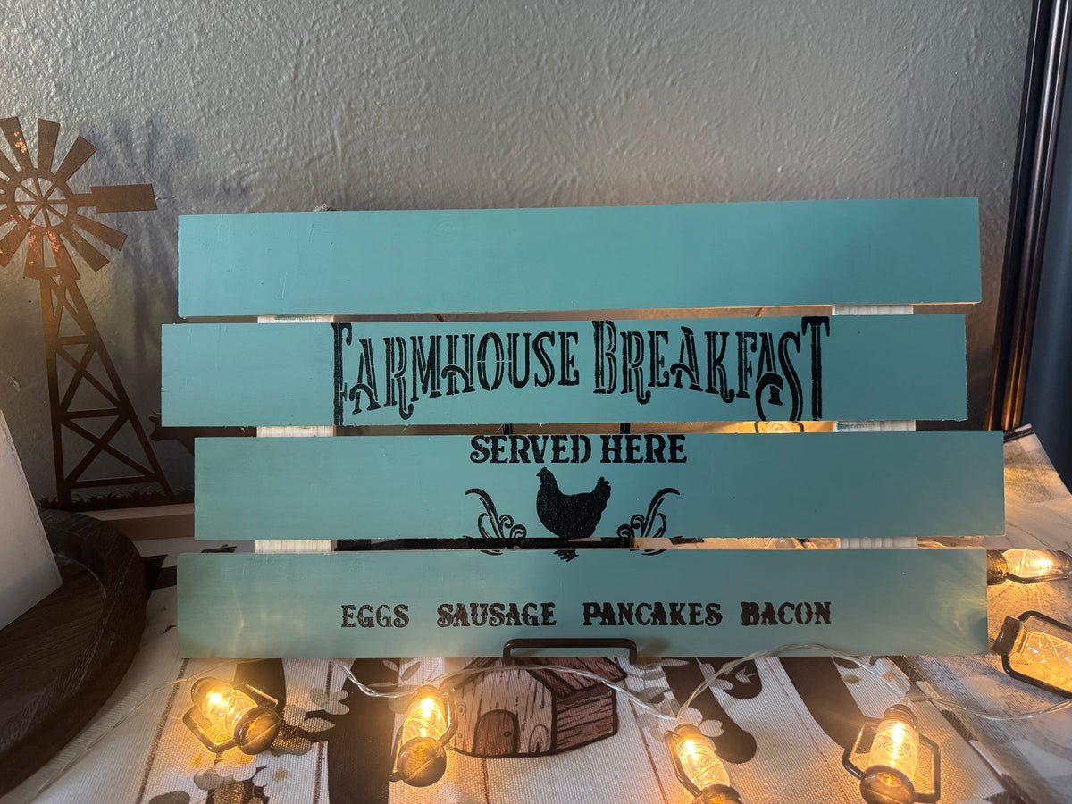 Hand Painted Wooden Sign