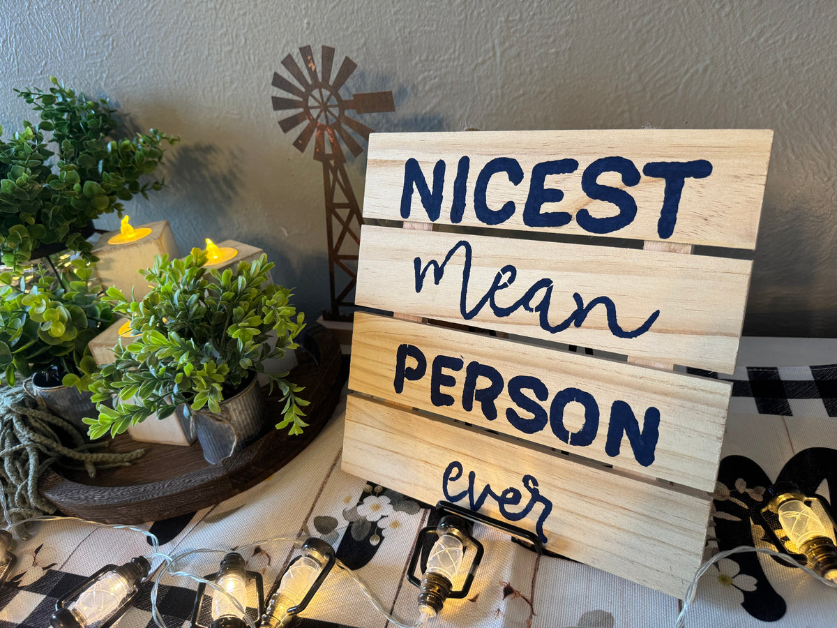 Hand Painted Wooden Sign