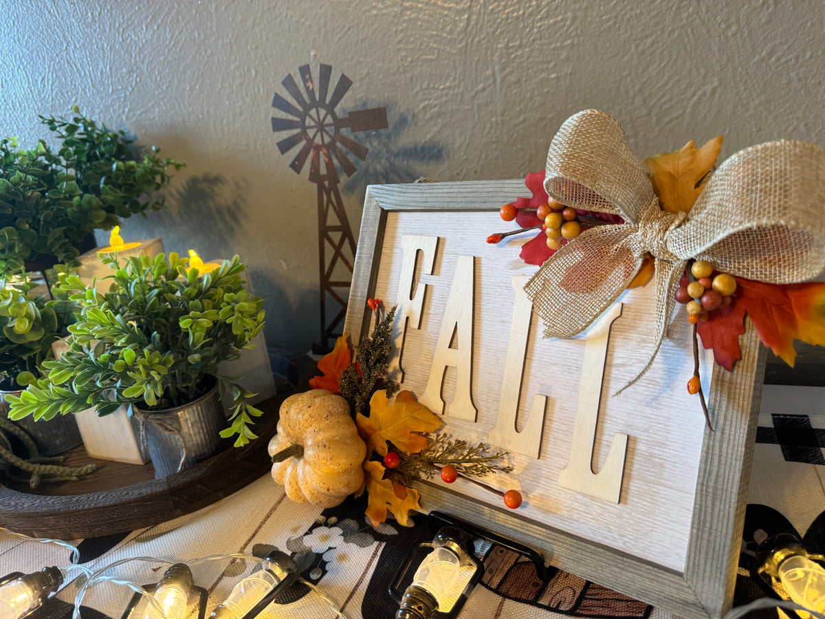 Wooden Fall Sign