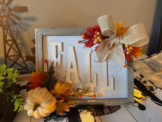 Wooden Fall Sign
