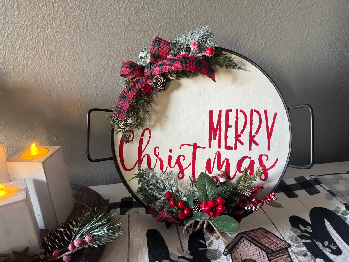 Hand Painted Christmas Sign/Centerpiece