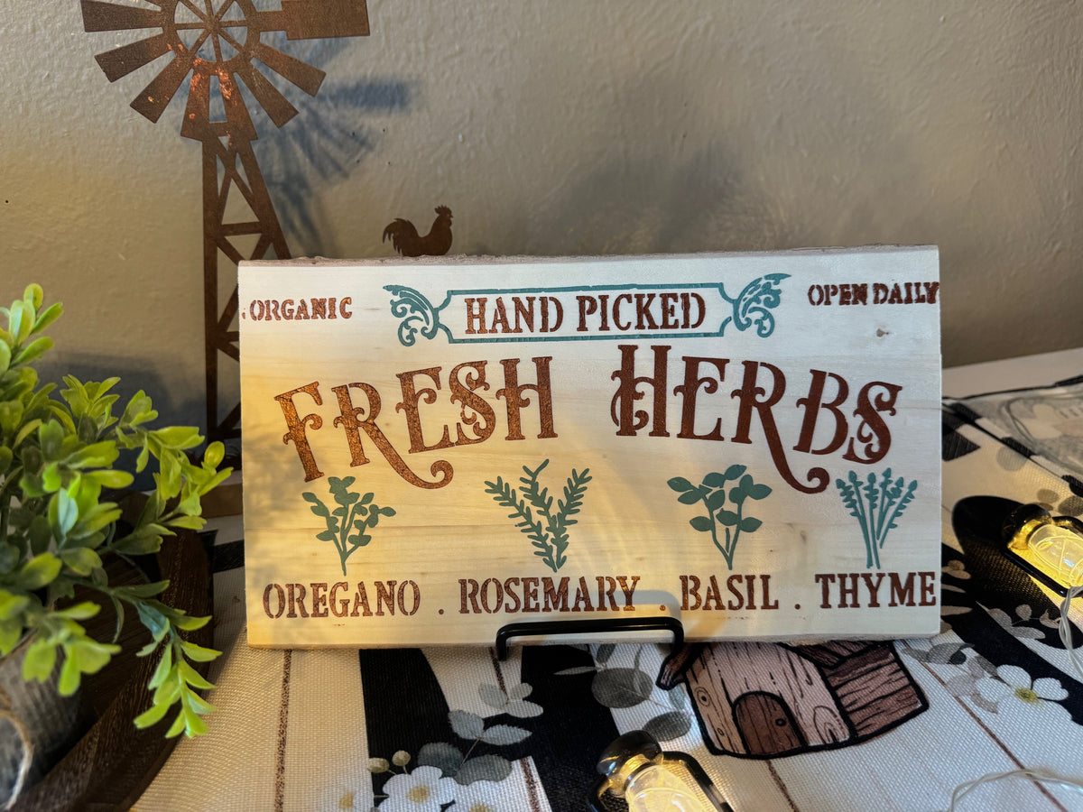 Hand Painted Wooden Sign
