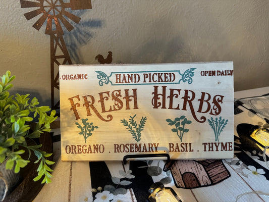 Hand Painted Wooden Sign